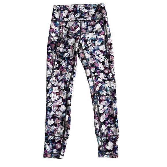 Lululemon In Movement Tight floral workout leggings Everlux size 4 utopia - Picture 5 of 13